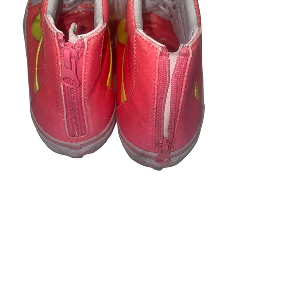 𝅺VANS SK8-HI Zip pink Neon Glitter Skate Sneaker Juniors Size US 5.5 - Picture 2 of 5